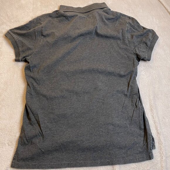 American Eagle Women's Polo Shirt Large Vintage Fit Gray with Embroidered 37 - Picture 2 of 7
